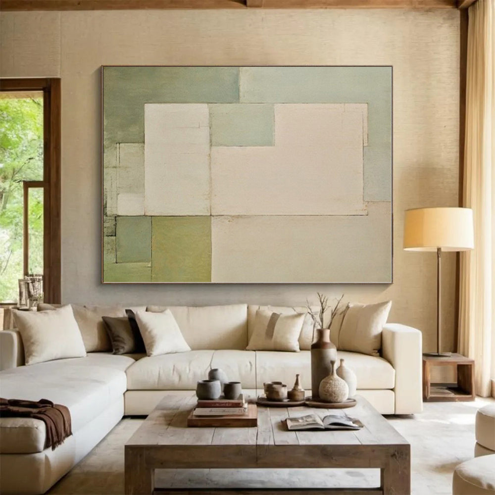 Immense Made-to-Measure Abstract Art for Basement Game Room Feature Wall