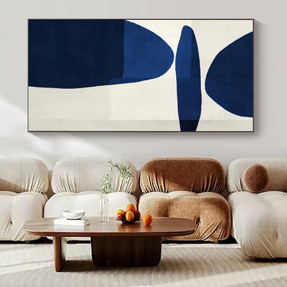 Hand-Painted Extra-Large Abstract Canvas for Family Living Room Feature Walls