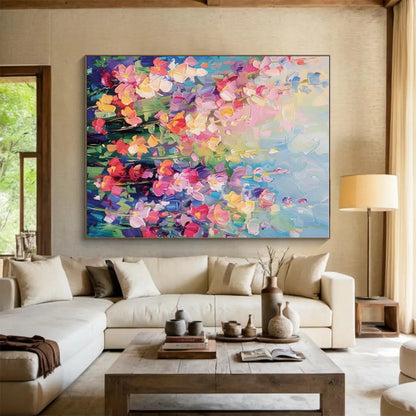 Giant Abstract Painting for Master Bedroom Bedhead Wall