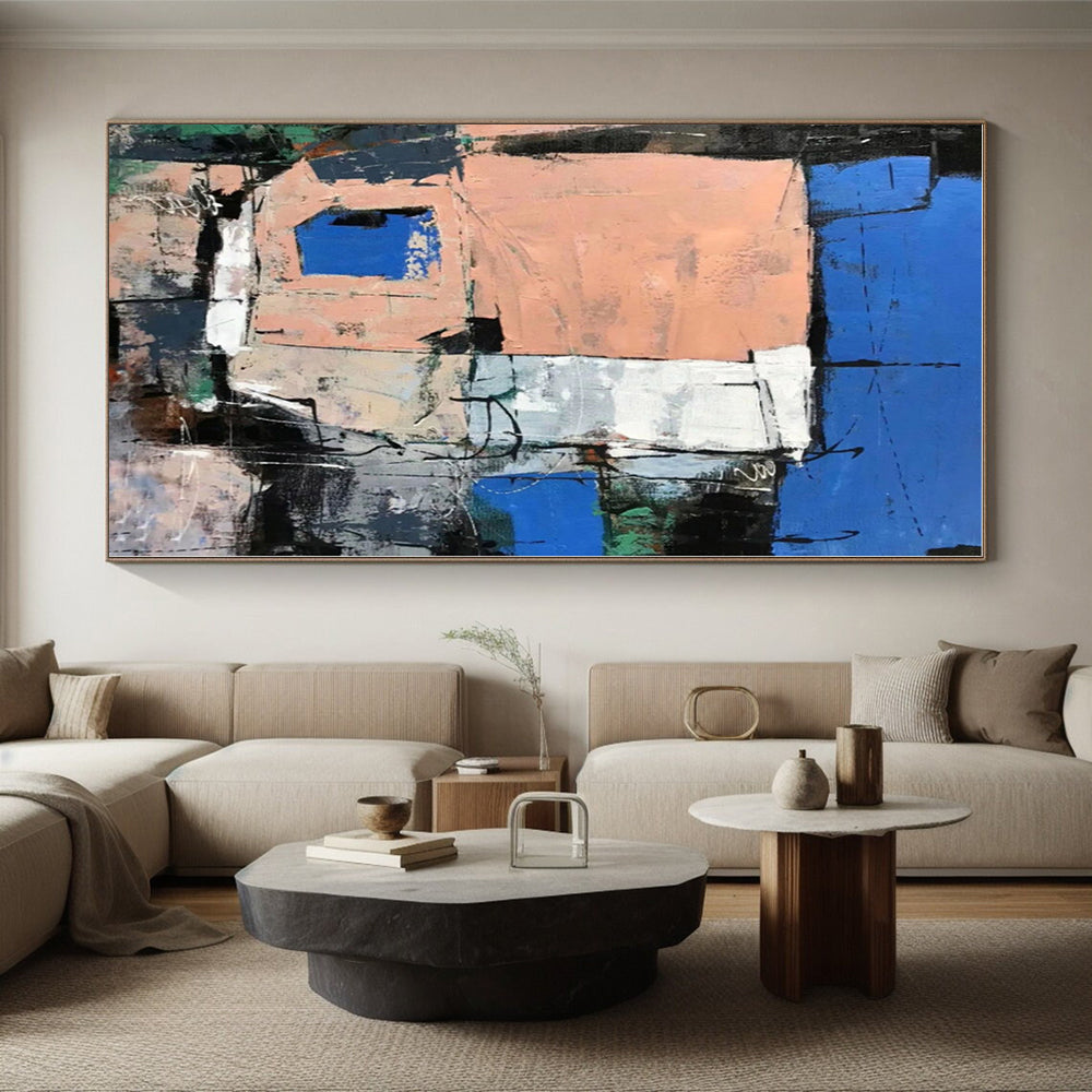 Colossal Custom Abstract Canvas for Pet Playpen Interior Wall