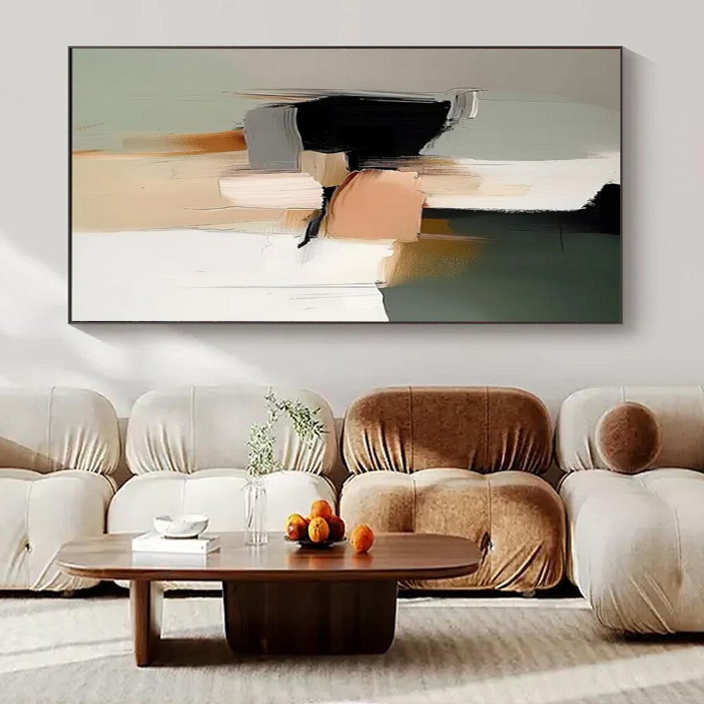 Oversized Hand-Painted Contemporary Abstract Canvas for Children's Museum Interactive Exhibits