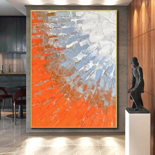 Gigantic Custom-Made Abstract Canvas for Walk-in Closet Shoe Wall