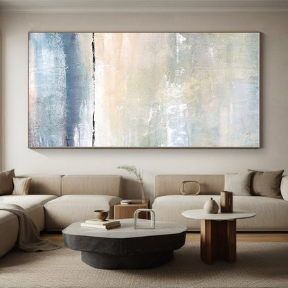 Made-to-Measure Monochromatic Hand-Painted Abstract Wall Art for Entryway Impact