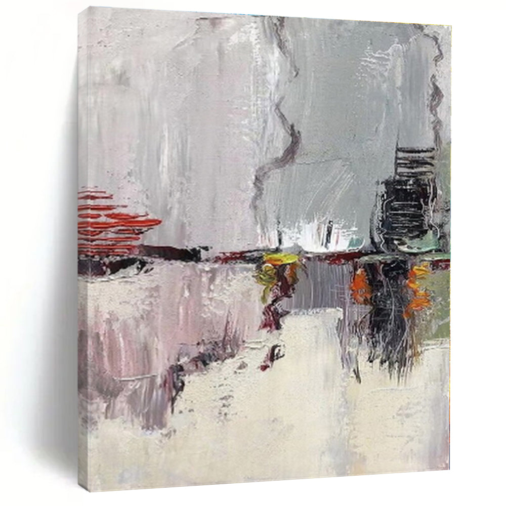 Large-Scale Tailored Abstract Wall Art for Laundry Room Utility Sink Area