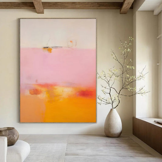 Extra-Huge Hand-Painted Modern Abstract Artwork for Dining Room Banquet Halls