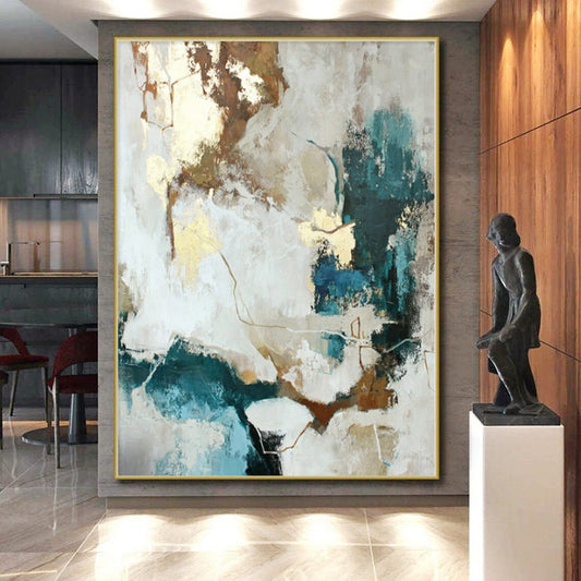 Oversized Custom Abstract Canvas for Pet Nook Spaces