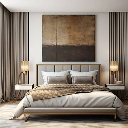 Hand-Painted Bespoke Abstract Canvas for Bedroom and Hotel Suite