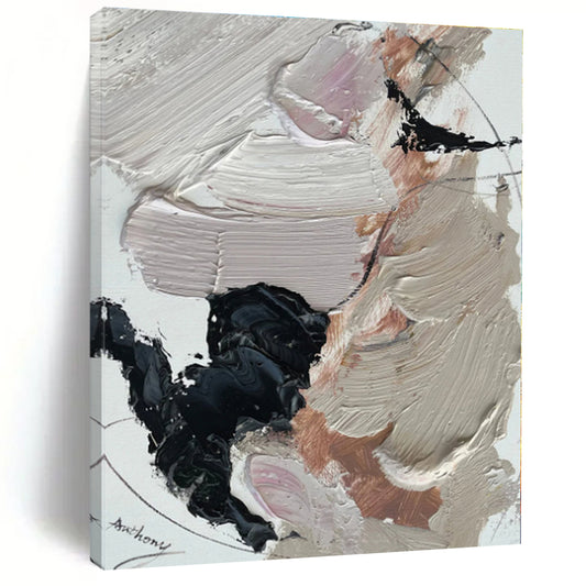 Tailored Extra-Huge Hand-Painted Abstract Canvas for Family Gathering Wall