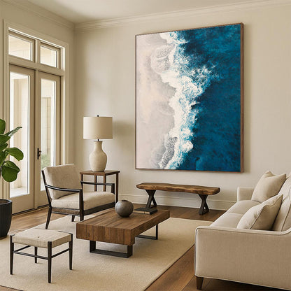 Extra-Large Made-to-Order Abstract Painting for Home Music Studio Wall