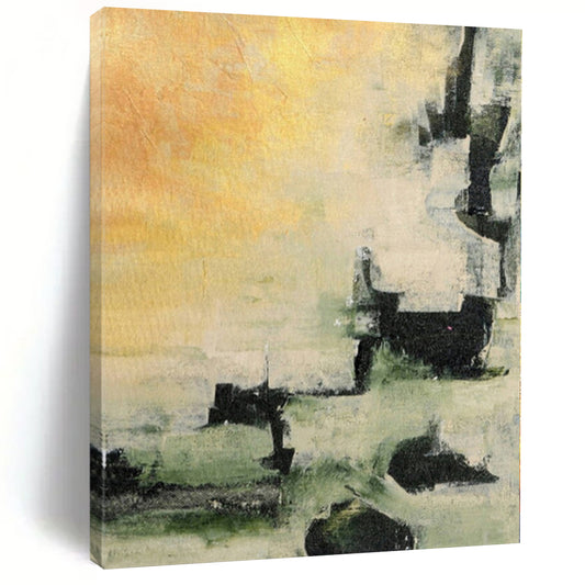 Giant Abstract Nautical Painting - Hand-Painted Acrylic for Beachfront Resort Suites