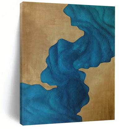 Grand Hand-Painted Abstract Painting for Hallway Stairwell Landing Walls