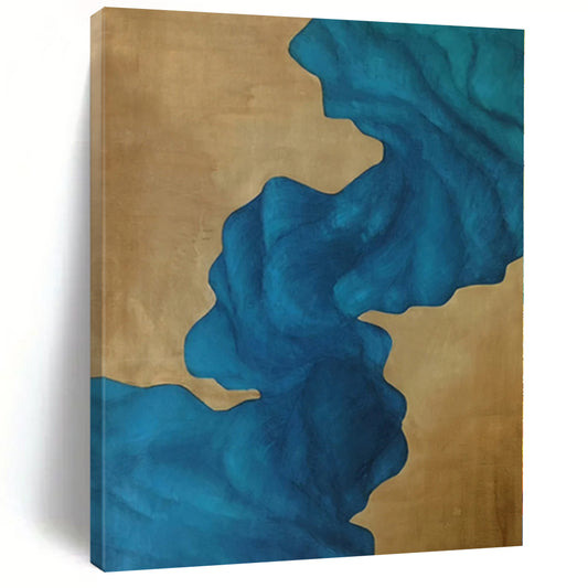 Grand Hand-Painted Abstract Painting for Hallway Stairwell Landing Walls