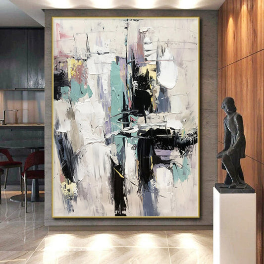Grand Made-to-Order Abstract Wall Art for Reading Nook Window Benches