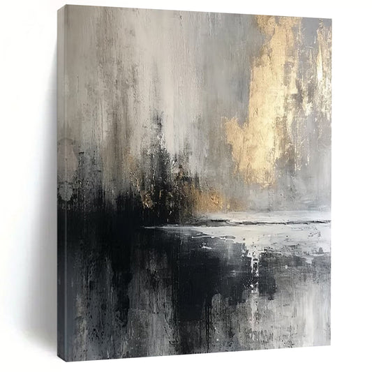Huge Hand-Painted Contemporary Abstract Painting for High-End Bar Private Dining Areas