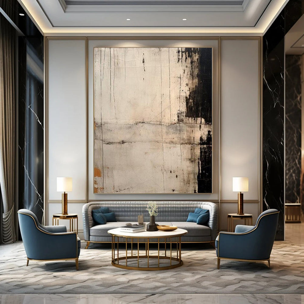 Vibrant Watercolor Hand-Painted Abstract Canvas for Colorful Dining Rooms