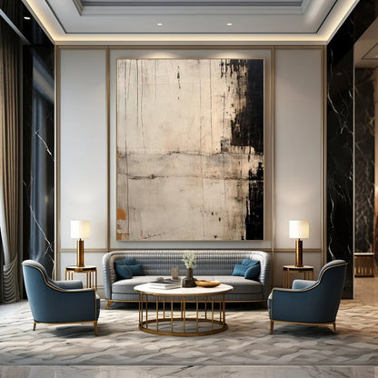 Vibrant Watercolor Hand-Painted Abstract Canvas for Colorful Dining Rooms