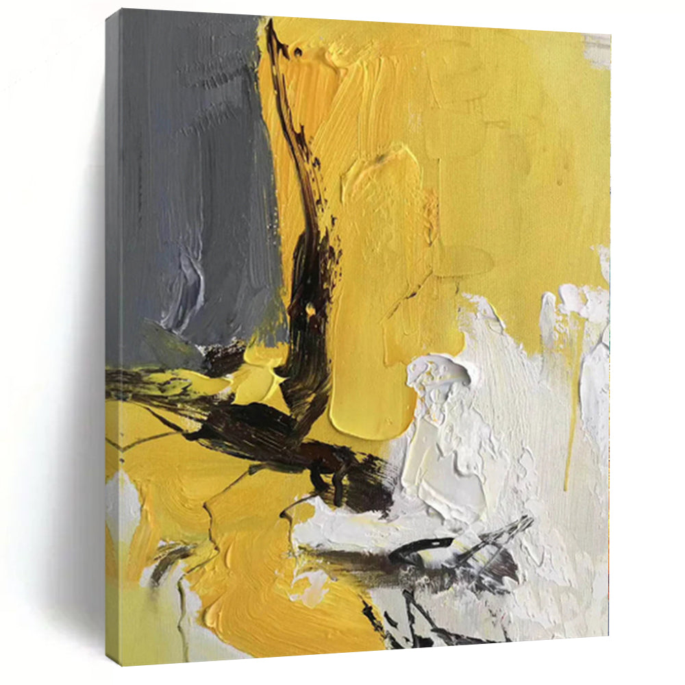 Grand Hand-Painted Abstract Canvas for Attic Storage and Display Areas