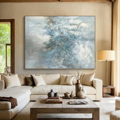 Giant Made-to-Order Abstract Painting for Mudroom Pet Wash Station Feature Walls