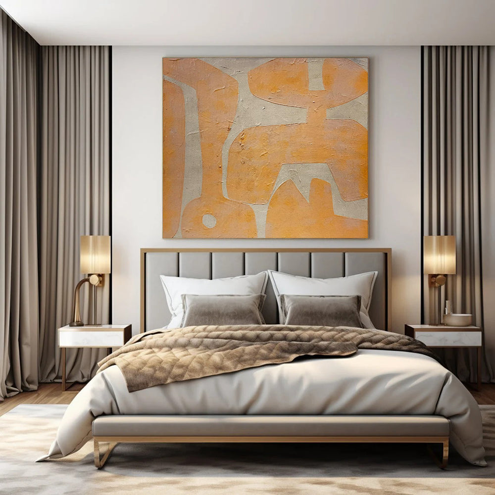 Hand-Painted Extra-Large Contemporary Abstract Art for Luxury Hotel Grand Halls