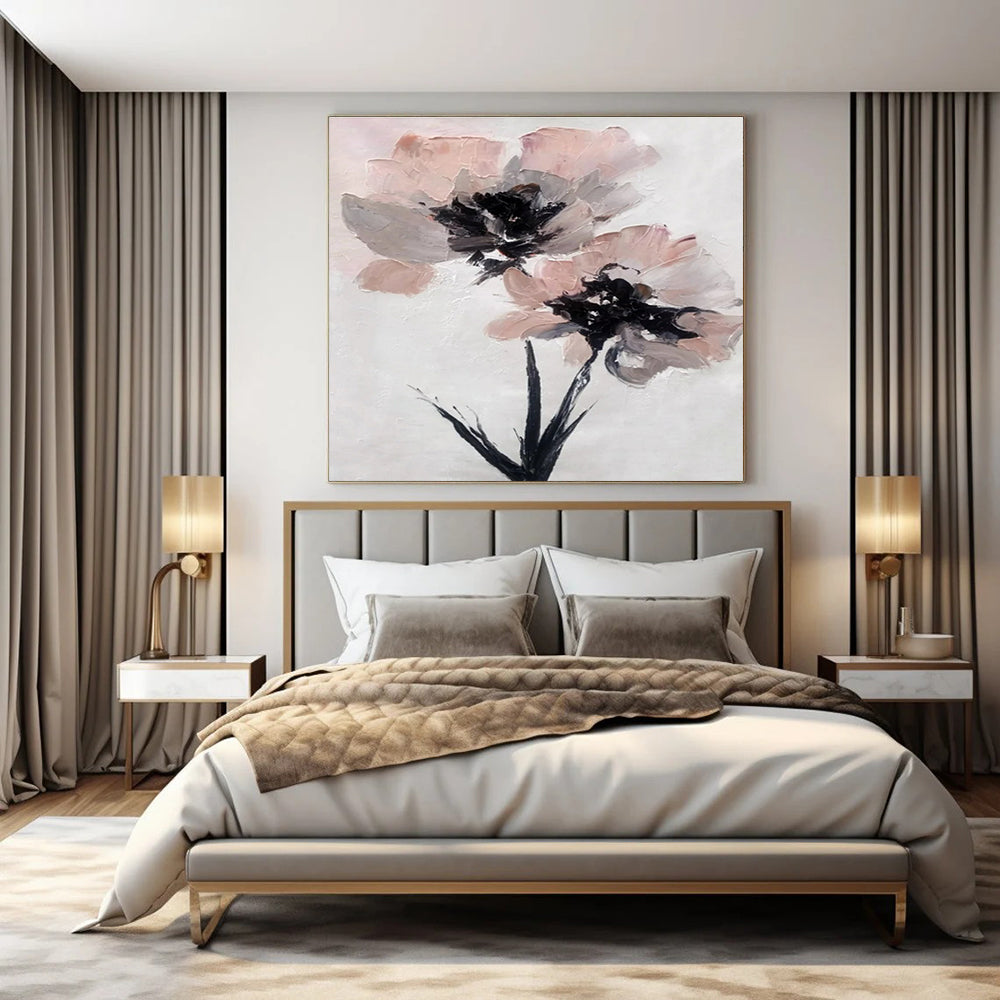 Oversized Custom Hand-Painted Abstract Art for Bedroom & Hotel Library