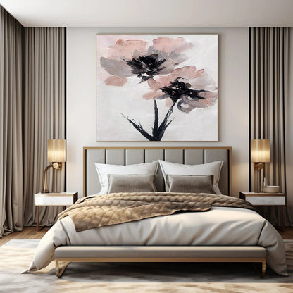 Oversized Custom Hand-Painted Abstract Art for Bedroom & Hotel Library