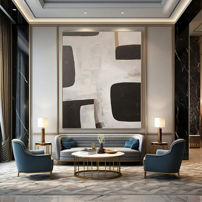 Custom Hand-Painted Abstract Art for Bedroom and Hotel Poolside Cabanas