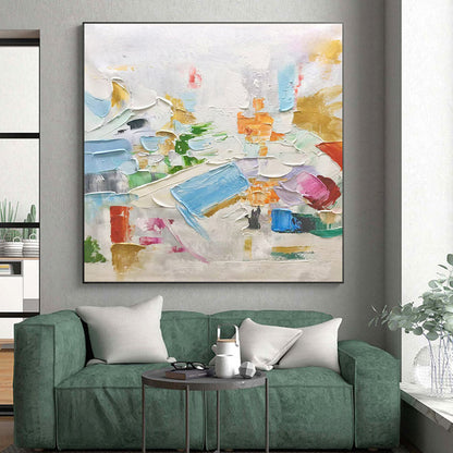 Vast Contemporary Abstract Art for Modern Sunroom Patio Adjacent Wall