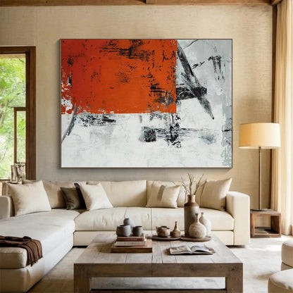 Custom Oversized Abstract Canvas for Family Porch Swing Areas