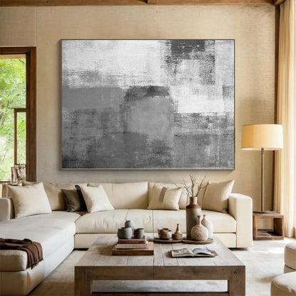 Oversized Hand-Painted Abstract Art for Home Gym Wall