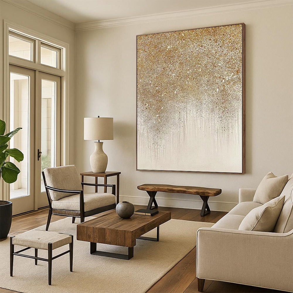 Immense Made-to-Order Abstract Canvas for Kitchen Island Feature Walls