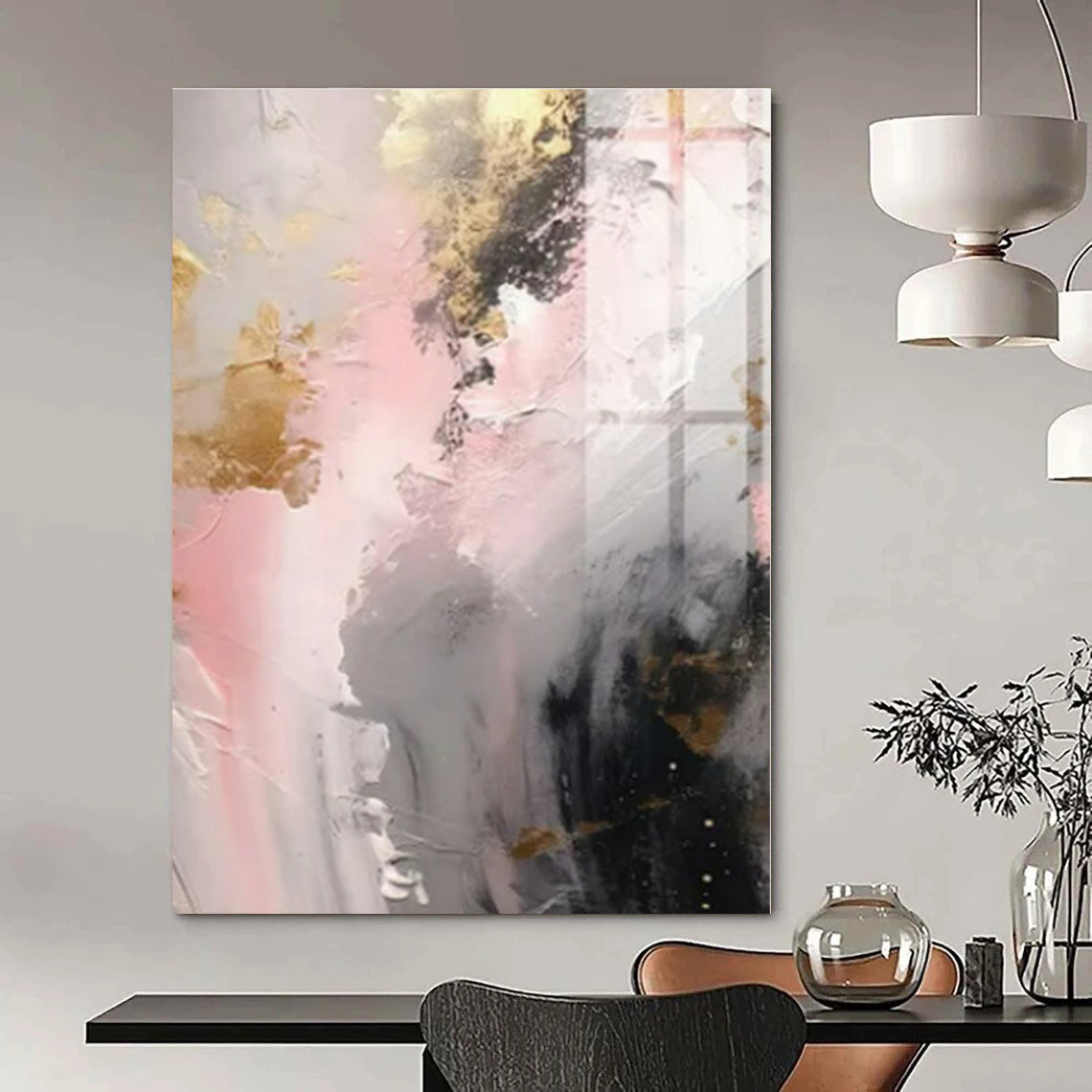 Minimalist Zen Hand-Painted Abstract Art for Serene Bedrooms