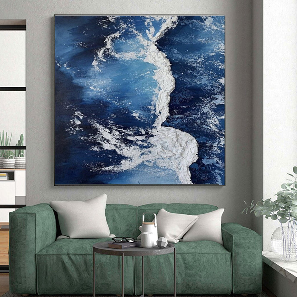 Huge Abstract Painting for Basement Home Theater Immersive Experience LargeART0669
