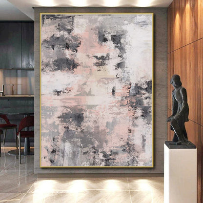 Custom Extra Large Abstract Desertscape - Hand-Painted Acrylic for Southwestern Hotels