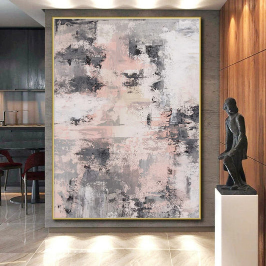 Custom Extra Large Abstract Desertscape - Hand-Painted Acrylic for Southwestern Hotels