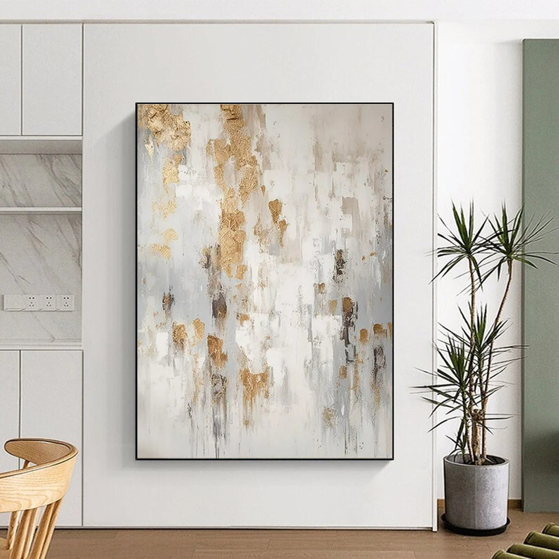 Oversized Contemporary Abstract Canvas for Event DJ Booth Backdrops