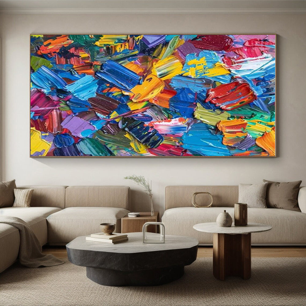 Large-Scale Abstract Art for Attic Living Space Character Enhancement LargeART0685