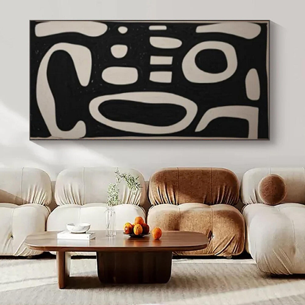 Large Hand-Painted Contemporary Abstract Wall Art for Family Home Mudrooms