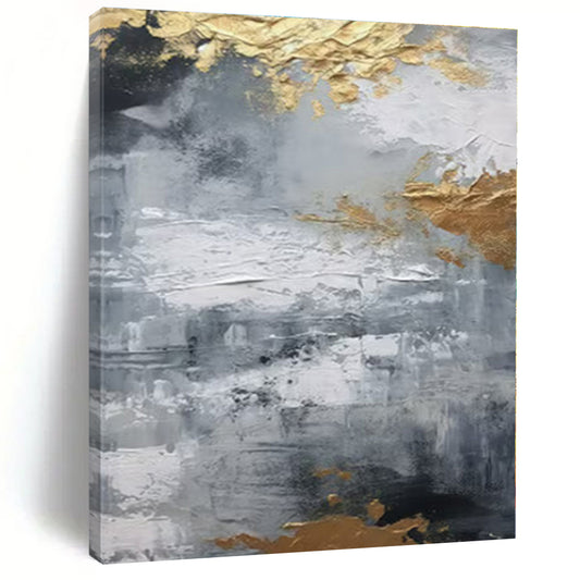 Industrial Steampunk Hand-Painted Abstract Wall Decor for Unique Bedrooms