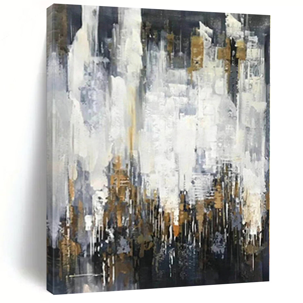 Immense Hand-Painted Abstract Wall Art for Home Craft Room Storage and Display Walls
