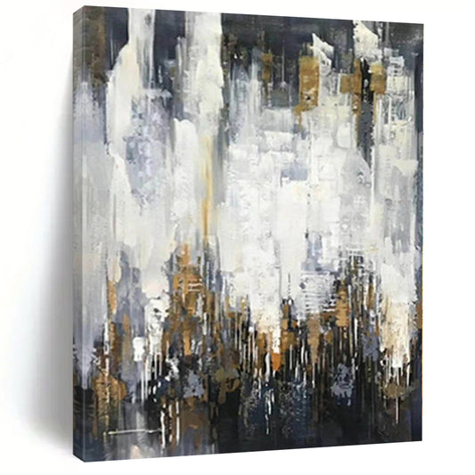 Immense Hand-Painted Abstract Wall Art for Home Craft Room Storage and Display Walls