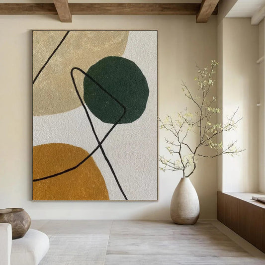 Hand-Painted Personalized Abstract Canvas for Living Room & Hotel Lounges