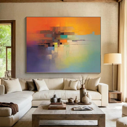 Oversized Abstract Wall Art for Goat Barn Milk Rooms - Made to Order Acrylic on Linen