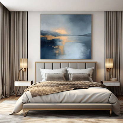 Giant Hand-Painted Modern Abstract Artwork for Fitness Studio Spin Class Rooms