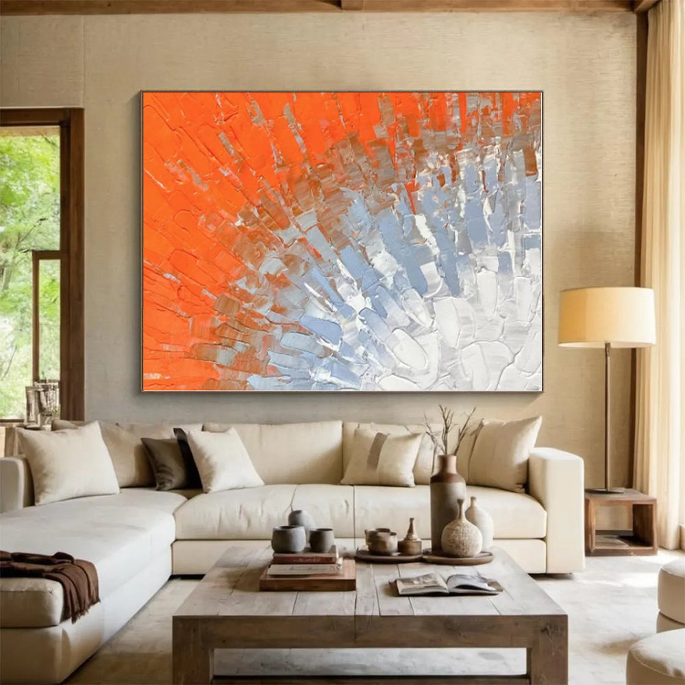 Gigantic Custom-Made Abstract Canvas for Walk-in Closet Shoe Wall