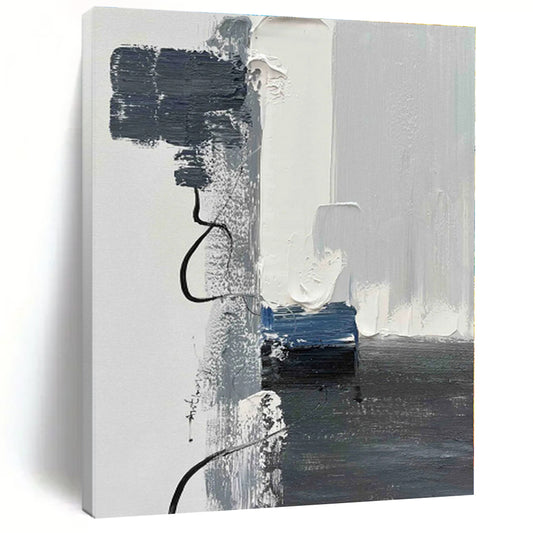 Large-Scale Made-to-Order Hand-Painted Abstract Canvas for Kitchen Breakfast Nook Wall