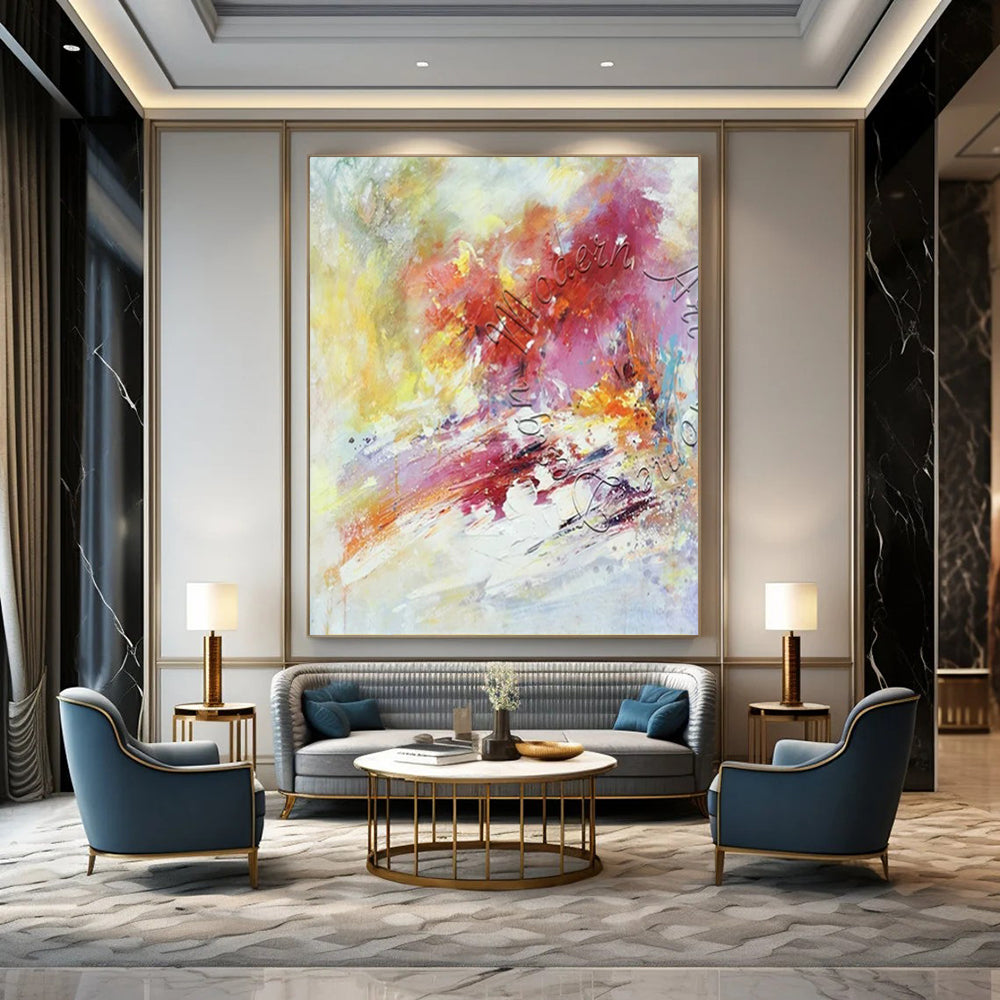 Extra-Huge Modern Abstract Wall Decor for Artisan Cheese Shop Displays