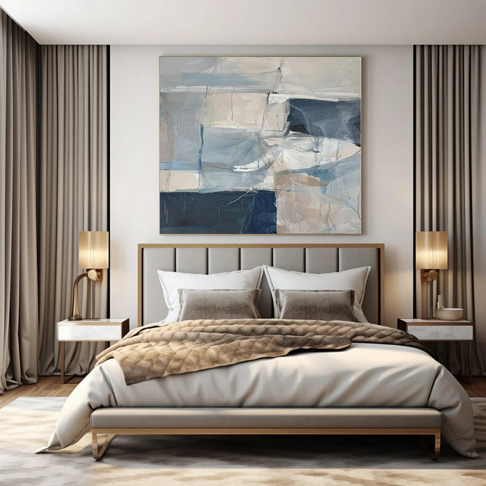 Colossal Hand-Painted Contemporary Abstract Art for Bedroom Walk-In Closets