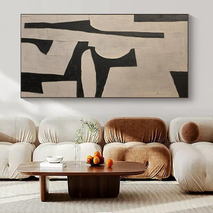 Colossal Hand-Painted Contemporary Abstract Painting for Music Concert Venue Backdrops