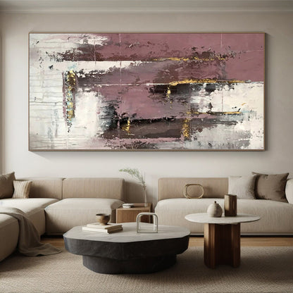 Oversized Custom Abstract Painting for Home Office Focal Wall