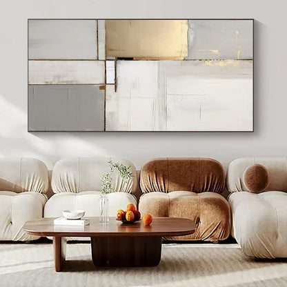 Oversized Custom Hand-Painted Abstract Mural for Living Room & Hotel Ballrooms